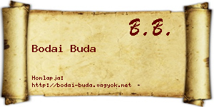 Bodai Buda névjegykártya